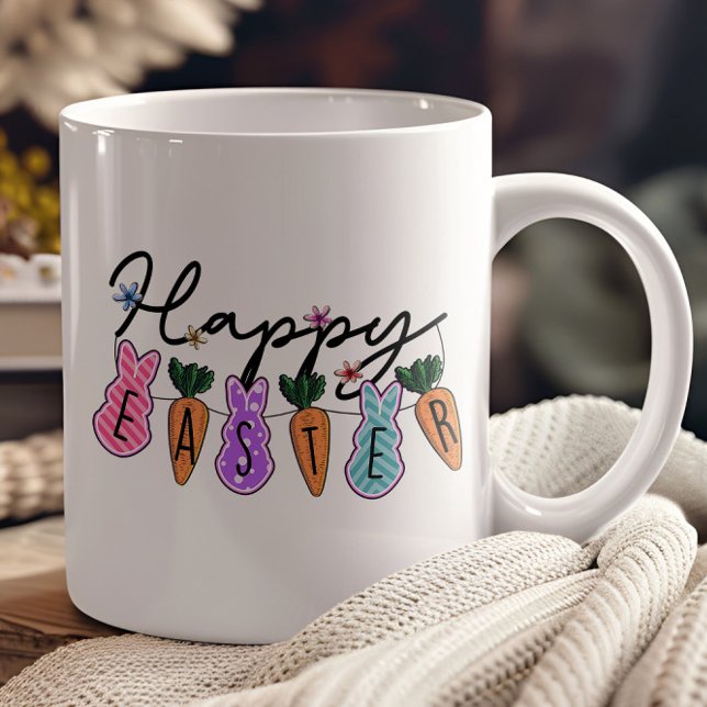 Happy Easter! Large Coffee Mug (Happy Easter.)