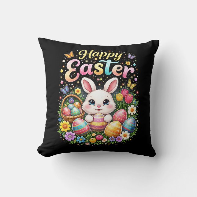 Happy Easter Little Bunny Cushion (Front)
