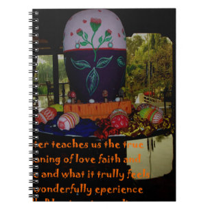 Happy Easter Love Faith and Hope Wishes Notebook