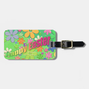 happy easter luggage tag