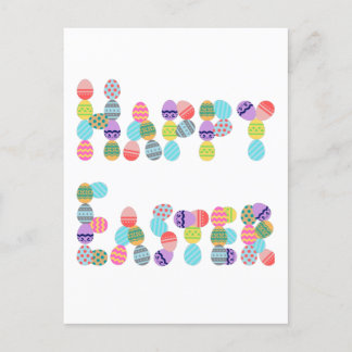 Happy Easter Made Of Eggs | Funny Easter Egg  Postcard