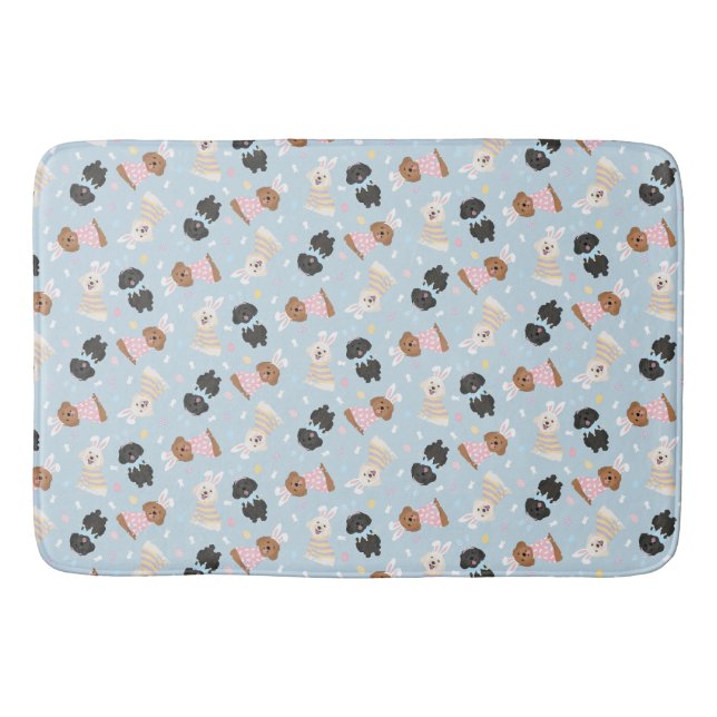 Happy Easter Maltipoo Dogs Bath Mat (Front)