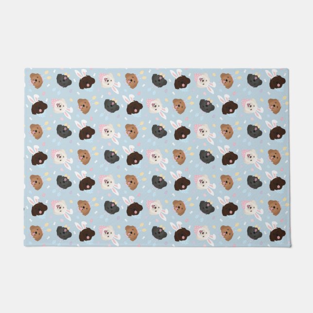 Happy Easter Maltipoo Dogs Doormat (Front)