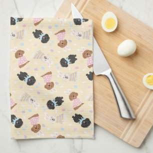 Happy Easter Maltipoo Dogs Tea Towel