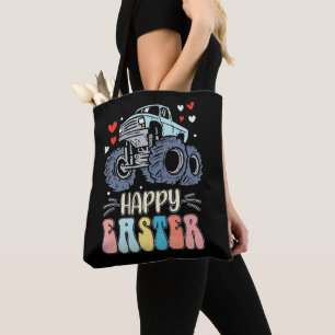 Happy Easter Monster Truck Bunny Rabbit Eggs Tote Bag