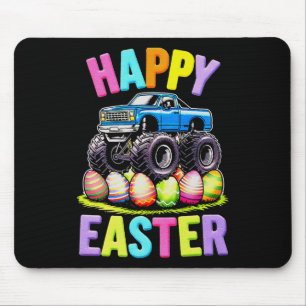 Happy Easter Monster Truck Colourful Egg Hunt Mouse Pad
