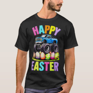 Happy Easter Monster Truck Colourful Egg Hunt T-Shirt