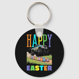 Happy Easter Monster Truck Cool Digger Boys Kids T Key Ring