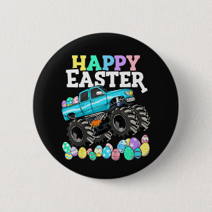 Happy Easter Monster Truck Easter Eggs 6 Cm Round Badge