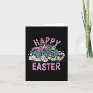 Happy Easter Monster Truck Easter Eggs For Toddler Card