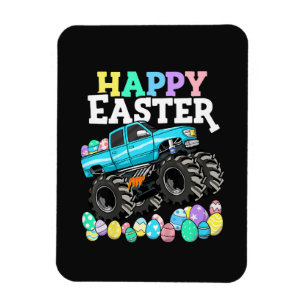 Happy Easter Monster Truck Easter Eggs Magnet