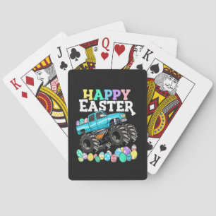 Happy Easter Monster Truck Easter Eggs Playing Cards