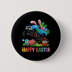 Happy Easter Monster Truck Easter Eggs Toddler 6 Cm Round Badge