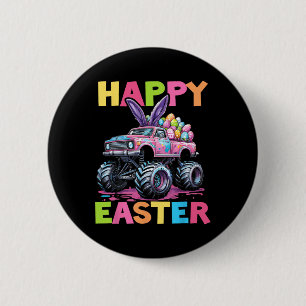 Happy Easter Monster Truck Easter Eggs Toddler Kid 6 Cm Round Badge
