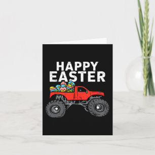 Happy Easter Monster Truck Easter Eggs Toddler Kid Card