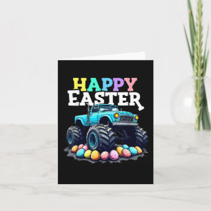 Happy Easter Monster Truck Funny Egg Hunt Toddler  Card
