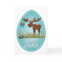 Happy Easter Moose - Card