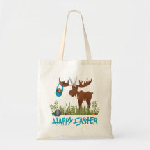 Happy Easter Moose - Small Tote
