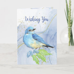 Happy Easter Mountain Bluebird  Holiday Card