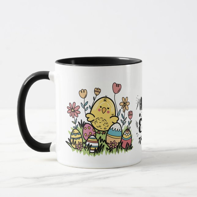 Happy Easter Mug: Celebrate Spring with Joy Mug (Left)