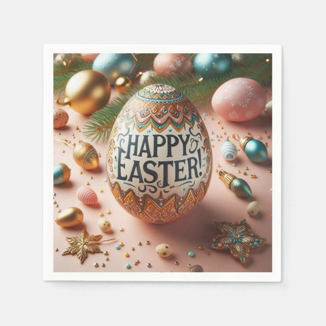 Happy  Easter  Napkin (Front)