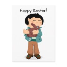 Happy Easter Nibbling Boy