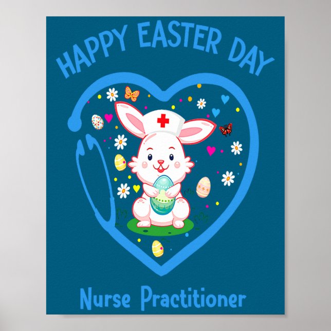 Happy Easter Nurse Practitioner Cute Nurse Easter  Poster (Front)