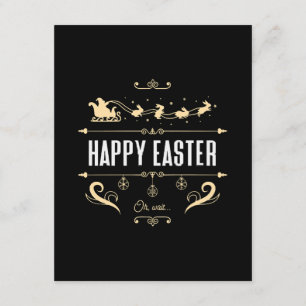 Happy Easter. Oh, Wait... - Santa and Bunny Sleigh Enclosure Card