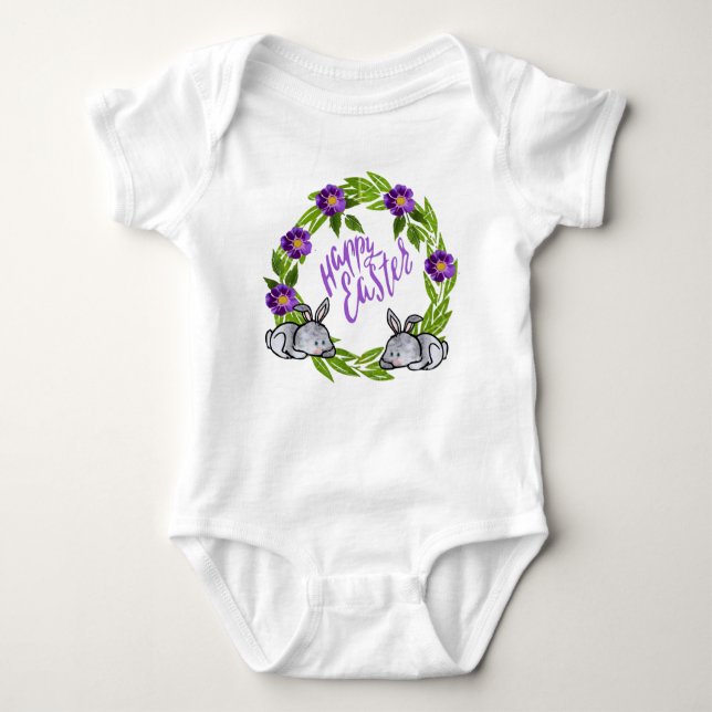 Happy Easter one-Piece Body Suit Baby Bodysuit (Front)