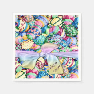 Happy Easter Painted Eggs Napkins