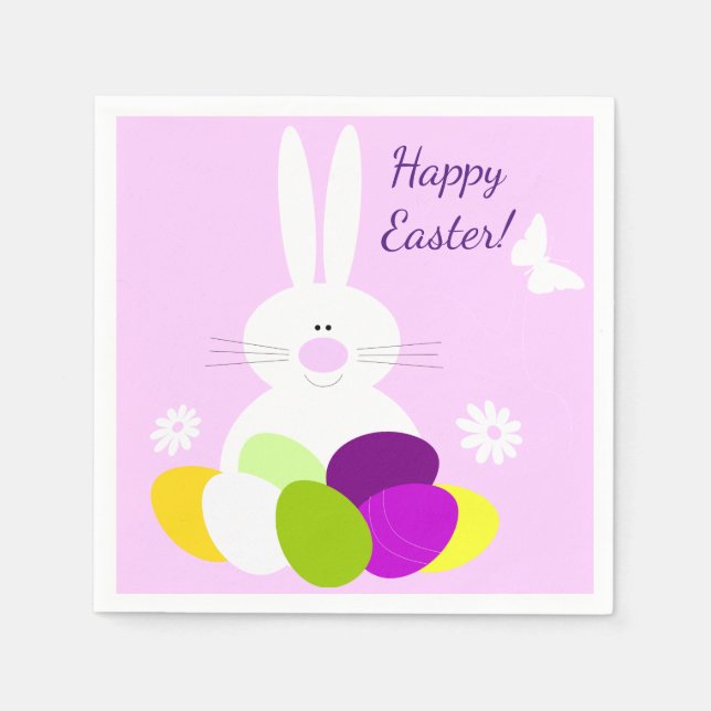 Happy Easter Paper Party Napkins (Front)