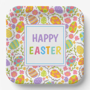 Happy Easter Paper Plate
