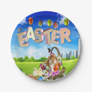 Happy Easter Paper Plate