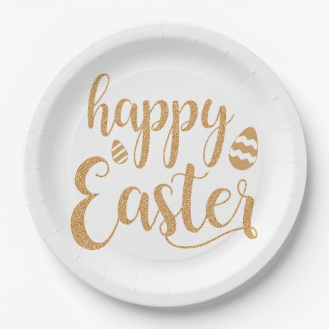 Happy Easter Paper Plate (Front)
