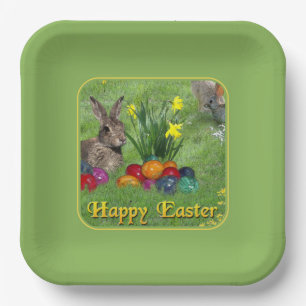 Happy Easter Paper Plate