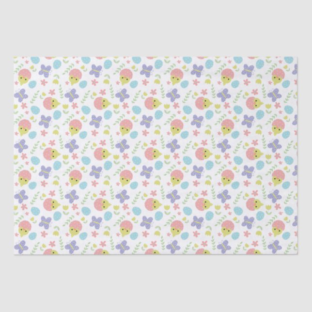 Happy Easter Pastel Colourful Kawaii Spring Cute  Tissue Paper (Front)