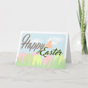 Happy Easter Pastel Colours greeting card