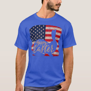 Happy Easter Patriotic Easter Bunny Vintage Easter T-Shirt