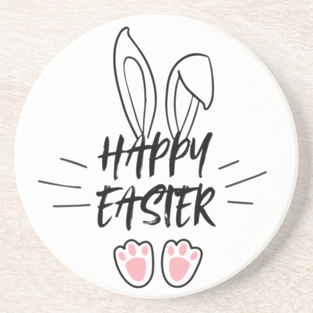 Happy Easter pattern Coaster (Front)