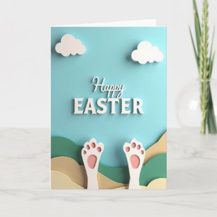 Happy Easter Paws Greeting Card