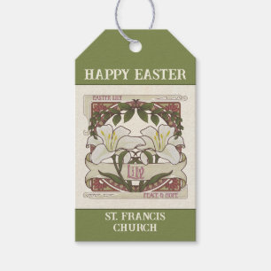 Happy Easter: Peace & Hope Vintage Lily Church Gift Tags