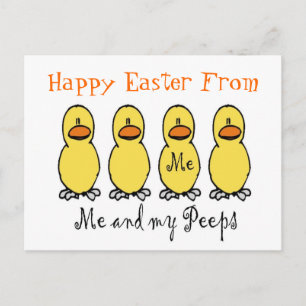 Happy Easter Peeps Postcard