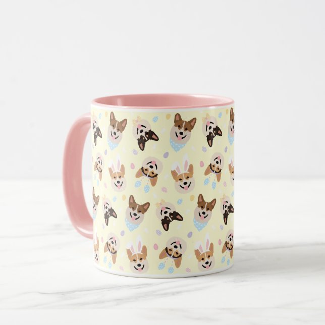 Happy Easter Pembroke Welsh Corgi Dogs Mug (Front Left)