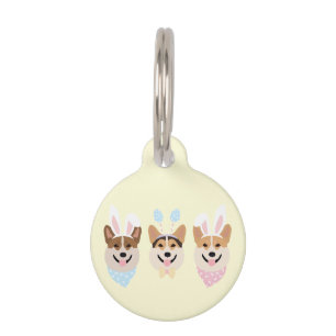 Happy Easter Pembroke Welsh Corgi Dogs Pet Tag