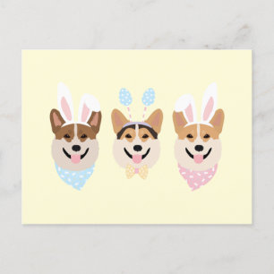 Happy Easter Pembroke Welsh Corgi Dogs Postcard
