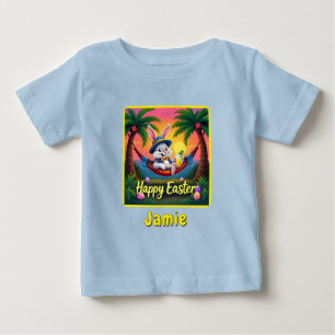 Happy Easter Personal Name Baby T-Shirt