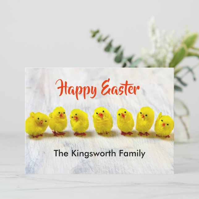 Happy Easter personalised Holiday Card (Standing Front)
