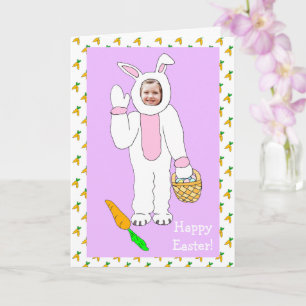 Happy Easter Personalised Photo Easter Bunny Card