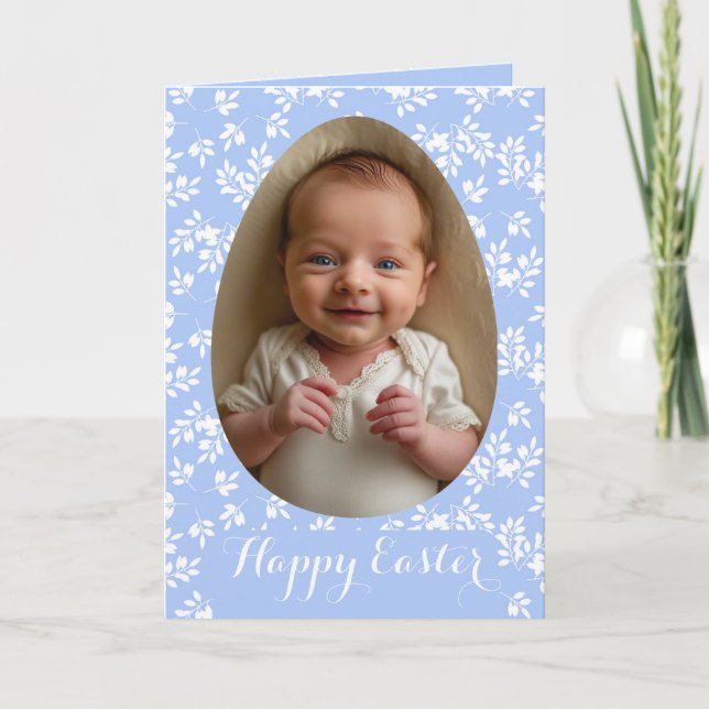 Happy Easter Personalised Photo Holiday Card (Front)