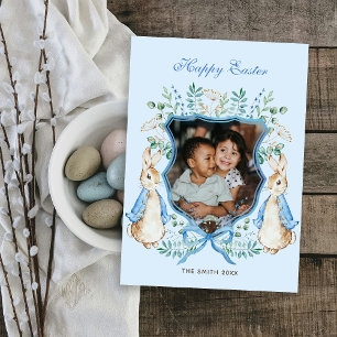 Happy Easter Peter Rabbit Photo Holiday Card